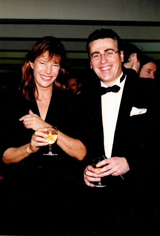 Jane Birkin et Jean-Michel Aubrun, à l'UNESCO, Gala d'Amnesty Internationnal 1994 .JPG